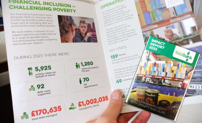 Visual of the Eastbourne Foodbank Impact Report for 2023